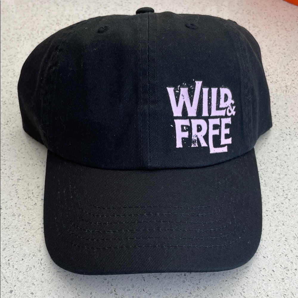 Black 'Wild & Free' Adjustable soft hat